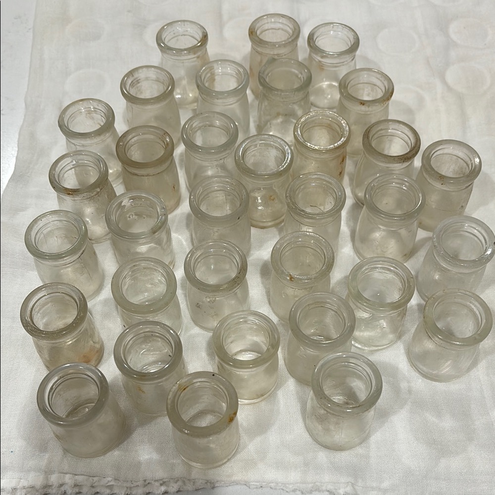 Set of Clear Glass Mini Jars